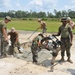 Seabees and Marines conduct expeditionary airfield damage repair during LSE 2021