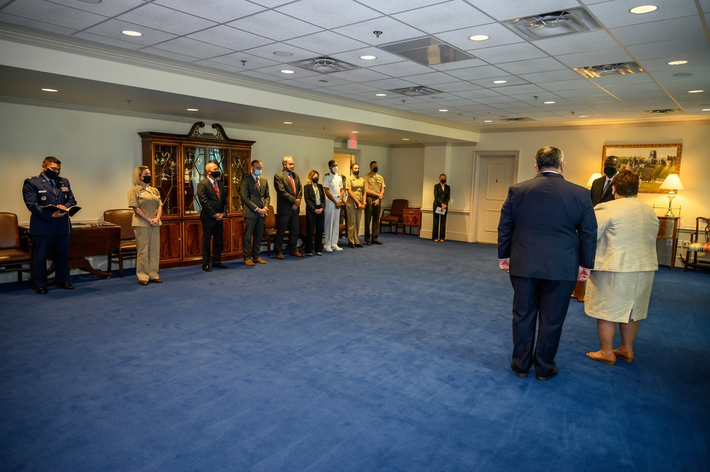 Secretary of Defense swears Secretary of the Navy