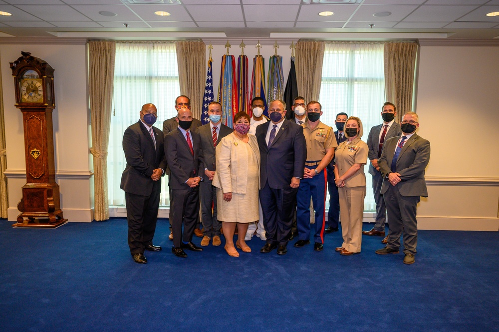 Secretary of Defense swears Secretary of the Navy