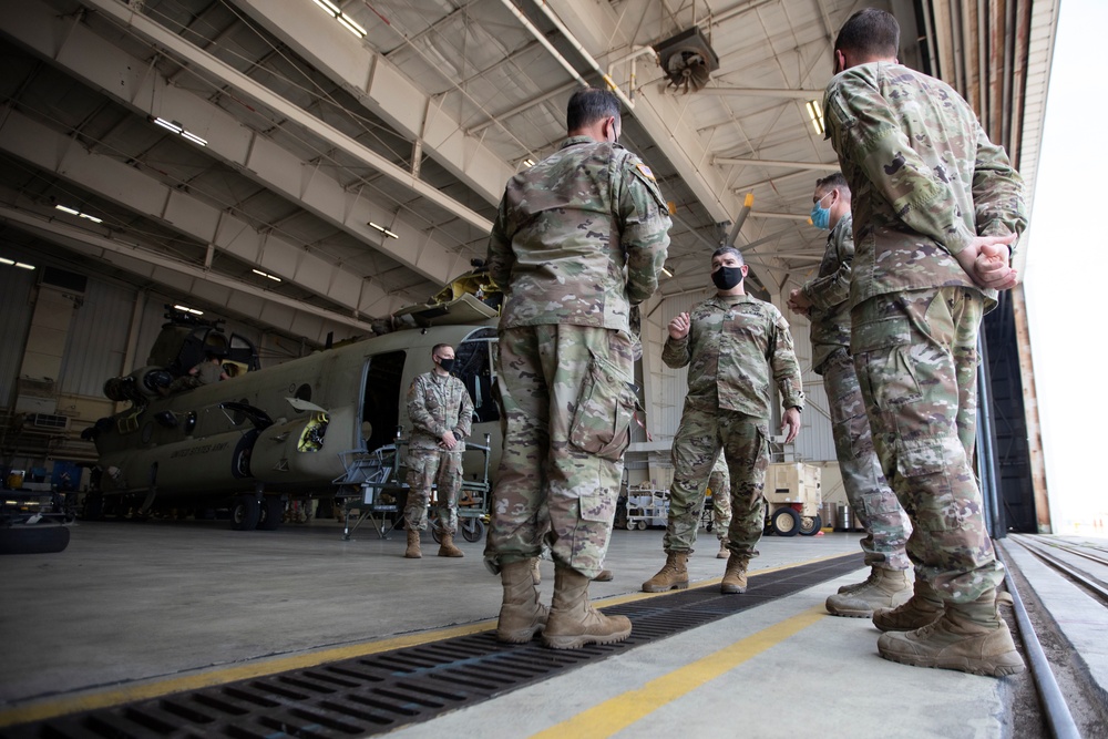 The 3rd Infantry Division Chief of Staff visits Marne Air Soldiers at Hunter Army Airfield.