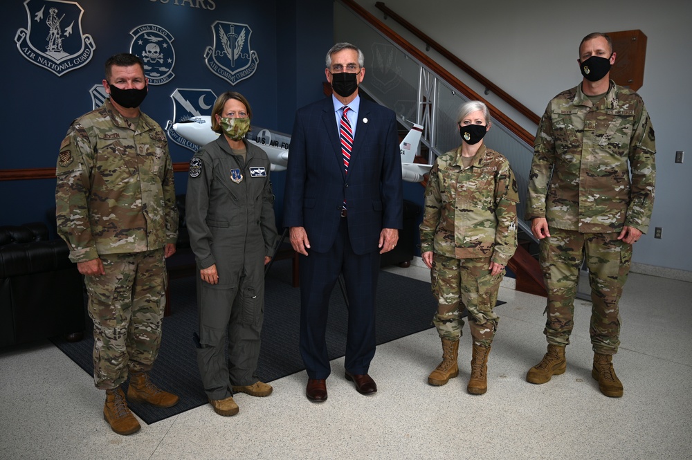 Photo of Georgia Secretary of State Brad Raffensperger visiting Team Joint STARS