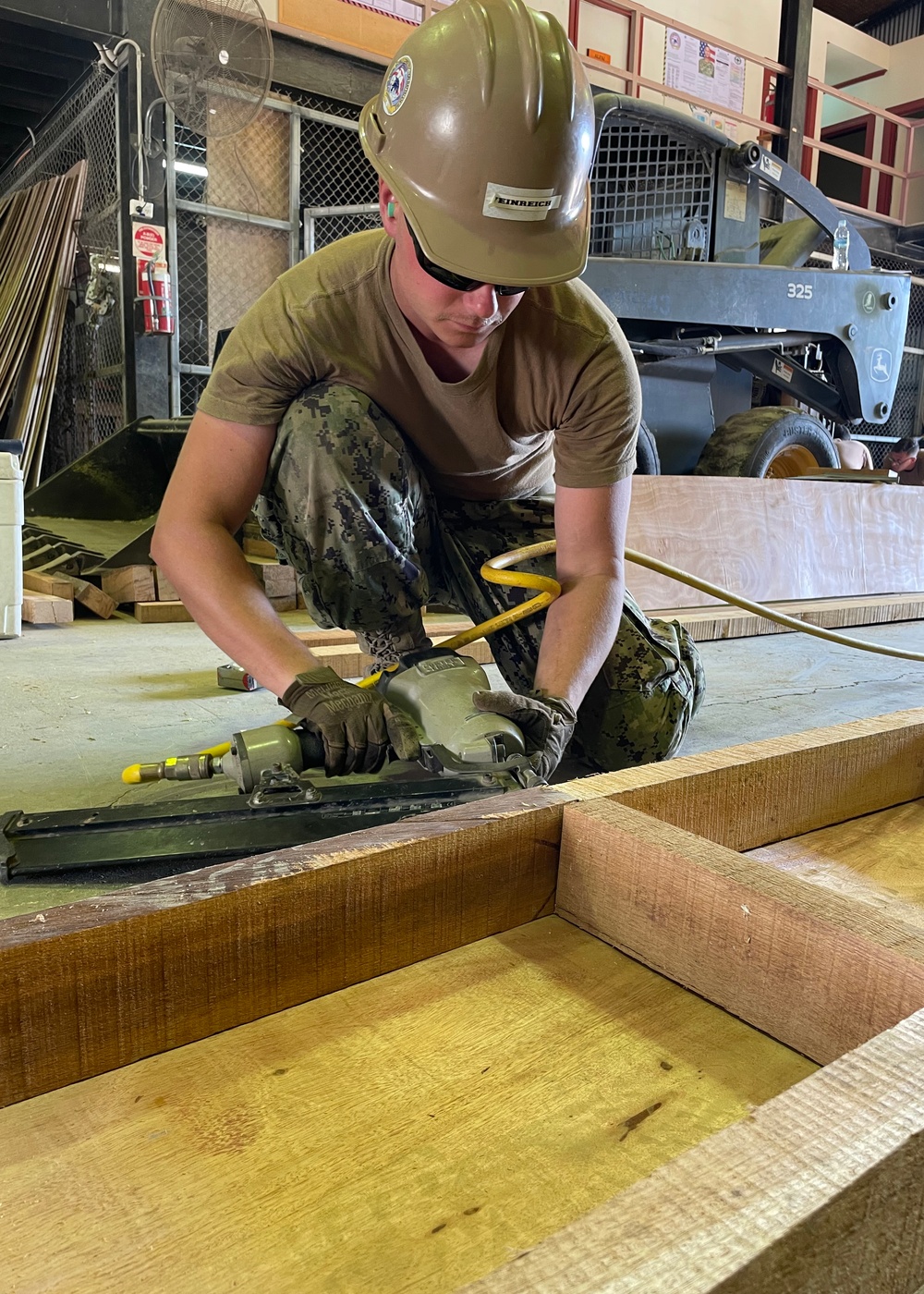 US Navy Seabees with NMCB-5 build a schoolhouse in Timor-Leste