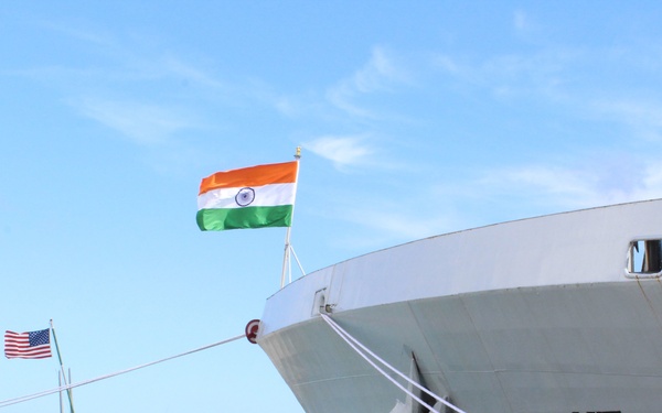 Indian Ships Arrive at U.S. Naval Base Guam