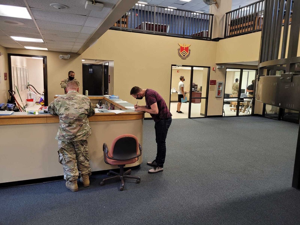 U.S. Army Soldiers Arrive for in-processing for the Advanced Leaders Course