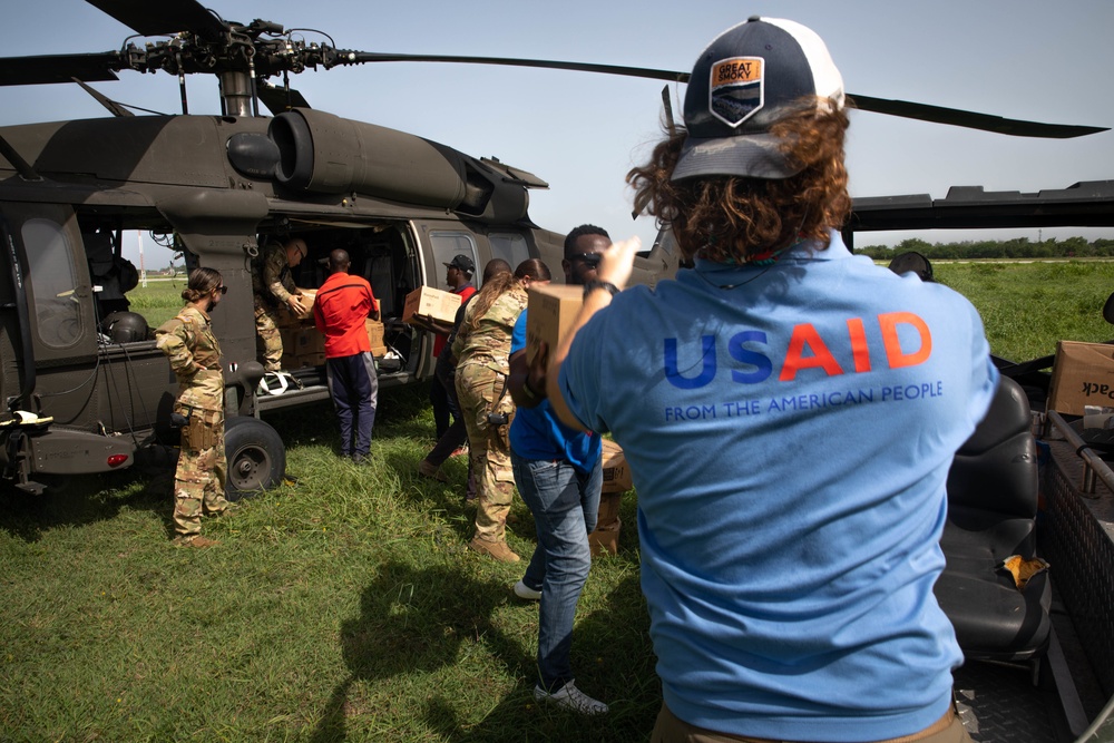 Guardsmen from the Puerto Rico Army National Guard Aviation continue assisting in aid-relief efforts