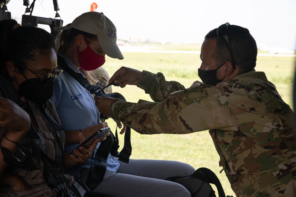 Guardsmen from the Puerto Rico Army National Guard Aviation continue assisting in aid-relief efforts