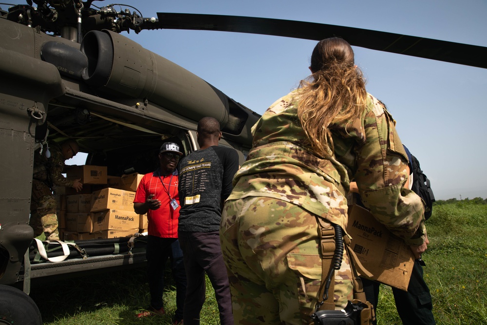 Guardsmen from the Puerto Rico Army National Guard Aviation continue assisting in aid-relief efforts