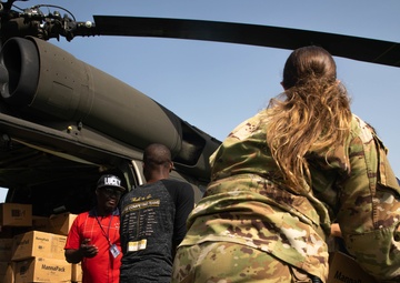 Guardsmen from the Puerto Rico Army National Guard Aviation continue assisting in aid-relief efforts