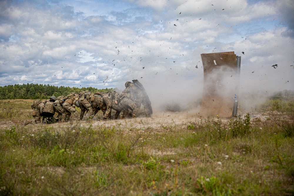 U.S. Army National Guard combat engineers demolition range training