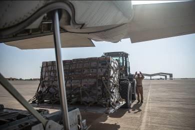 Marines resupply evacuation efforts at HKIA