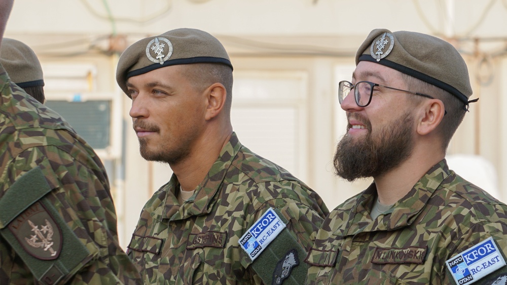 LAF Brigadier General Imants Ziediņš Tours Camp Novo Selo, Kosovo