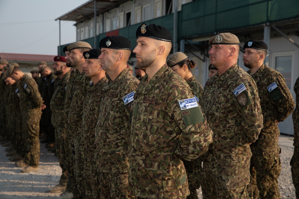 LAF Brigadier General Imants Ziediņš Tours Camp Novo Selo, Kosovo