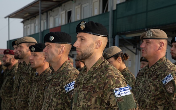 LAF Brigadier General Imants Ziediņš Tours Camp Novo Selo, Kosovo