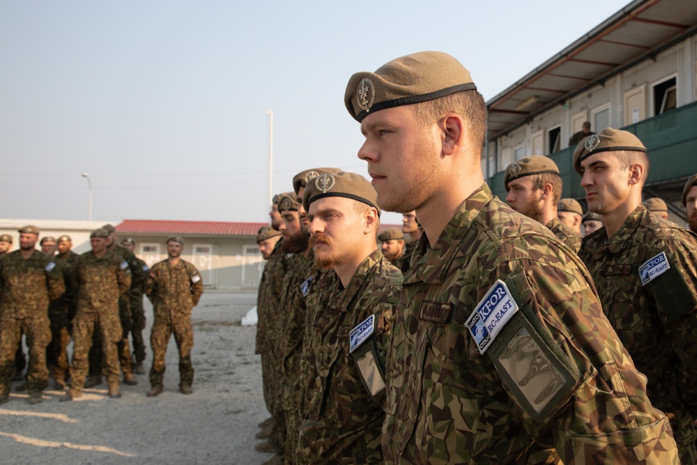 LAF Brigadier General Imants Ziediņš Tours Camp Novo Selo, Kosovo