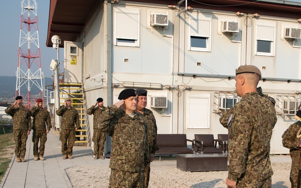 LAF Brigadier General Imants Ziediņš Tours Camp Novo Selo, Kosovo