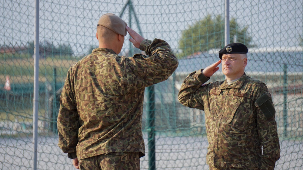 LAF Brigadier General Imants Ziediņš Tours Camp Novo Selo, Kosovo