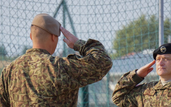 LAF Brigadier General Imants Ziediņš Tours Camp Novo Selo, Kosovo