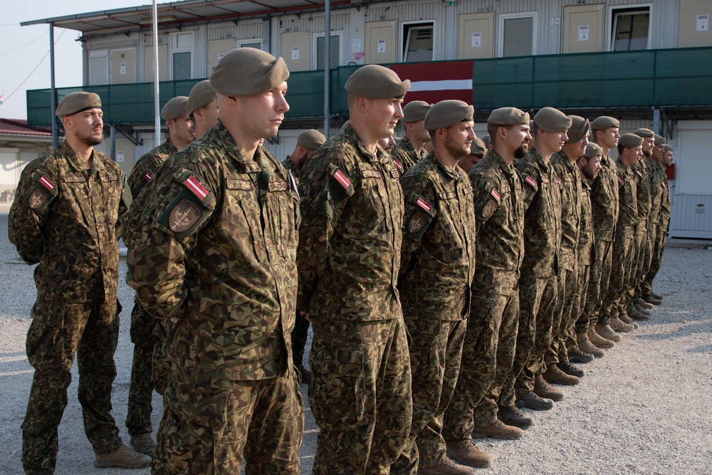 LAF Brigadier General Imants Ziediņš Tours Camp Novo Selo, Kosovo