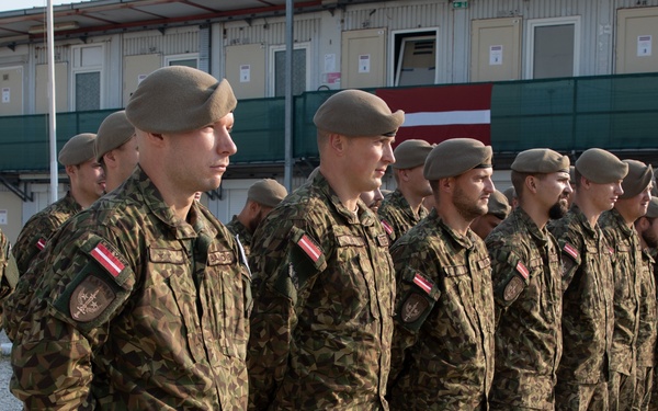 LAF Brigadier General Imants Ziediņš Tours Camp Novo Selo, Kosovo