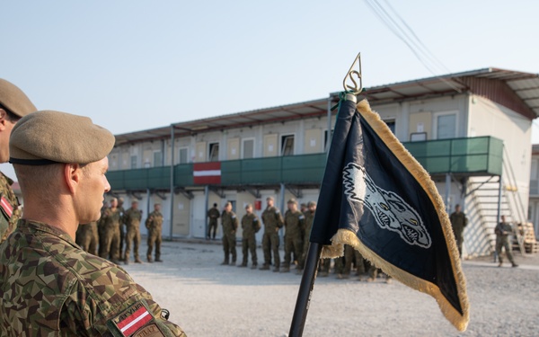 LAF Brigadier General Imants Ziediņš Tours Camp Novo Selo, Kosovo
