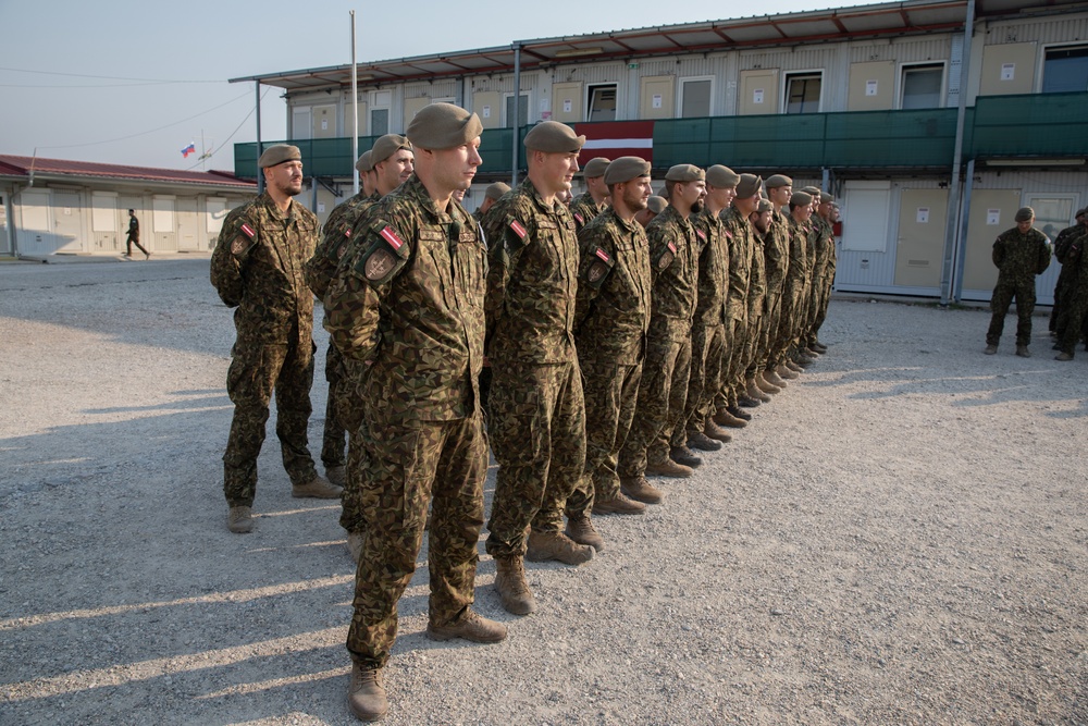 LAF Brigadier General Imants Ziediņš Tours Camp Novo Selo, Kosovo