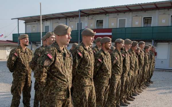LAF Brigadier General Imants Ziediņš Tours Camp Novo Selo, Kosovo