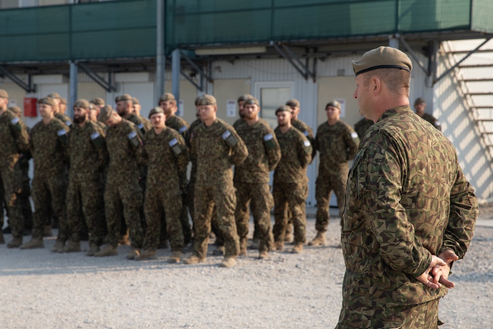 LAF Brigadier General Imants Ziediņš Tours Camp Novo Selo, Kosovo