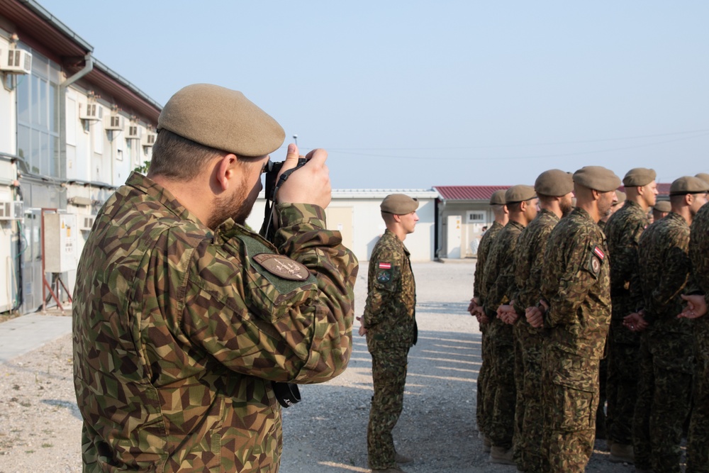 LAF Brigadier General Imants Ziediņš Tours Camp Novo Selo, Kosovo