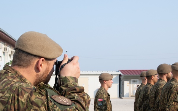 LAF Brigadier General Imants Ziediņš Tours Camp Novo Selo, Kosovo