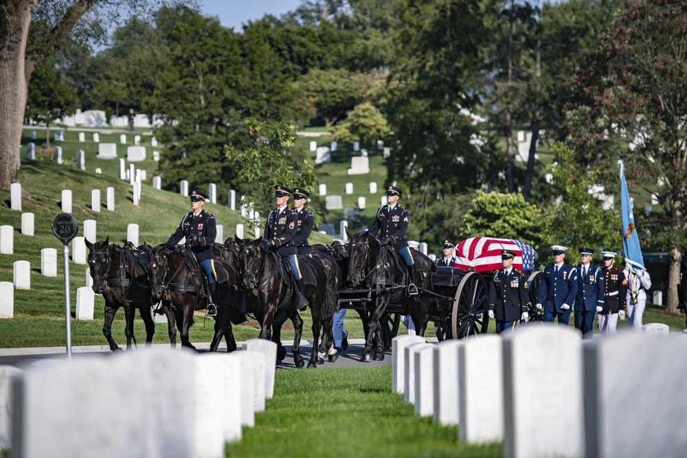 A Joint Full Military Honors Funeral Service is Conducted for Former U.S. Secretary of Defense Donald H. Rumsfeld