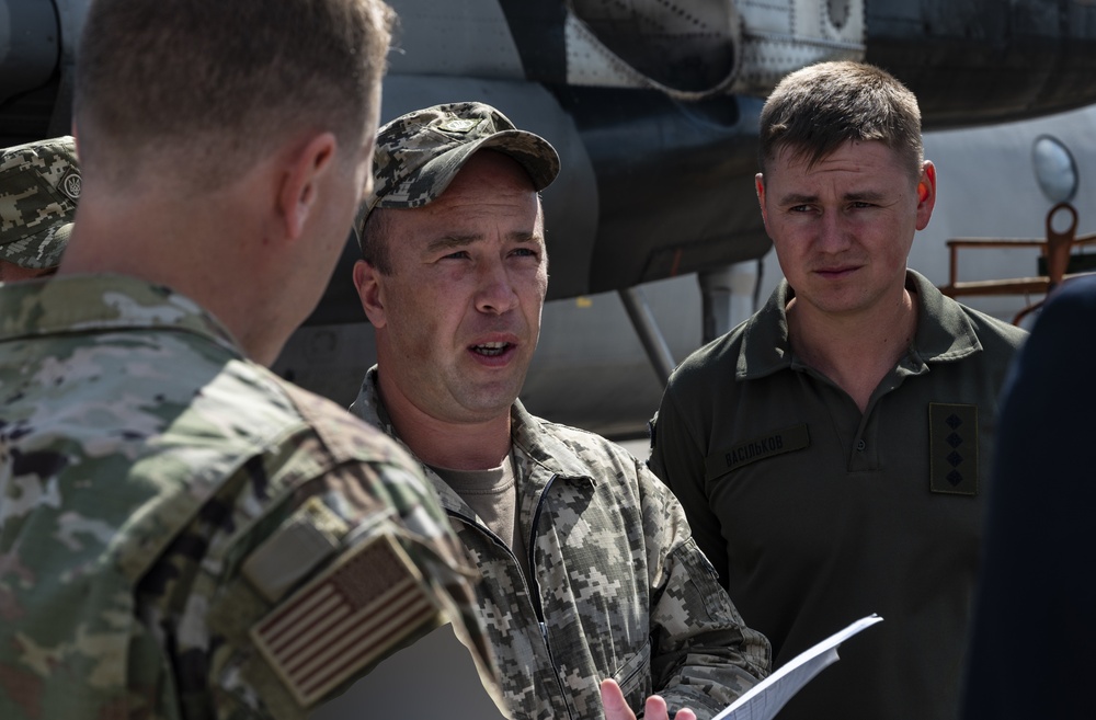 352d Special Operations Forces and Ukrainian Air Force Members Exchange Maintenance Procedures