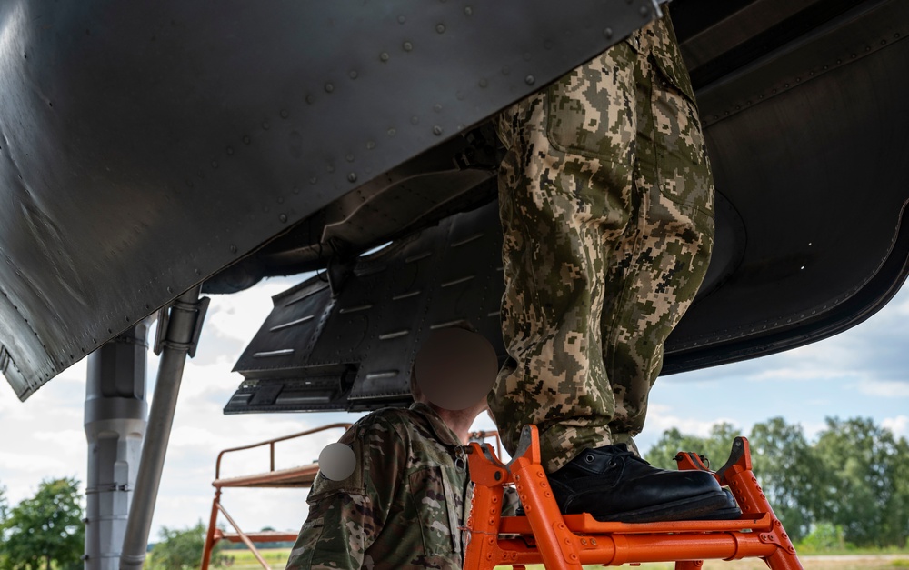 352d Special Operations Forces and Ukrainian Air Force Members Exchange Maintenance Procedures