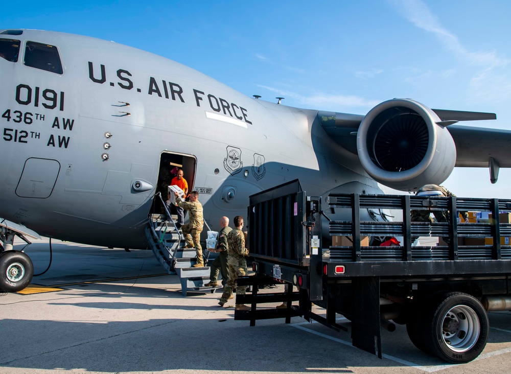 Dover Air Force Base supports evacuation efforts