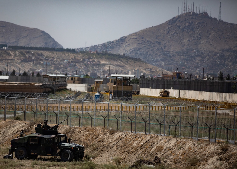 Evacuation at Hamid Karzai International Airport