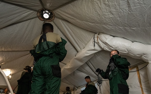 Training: Airmen participate in joint disaster training