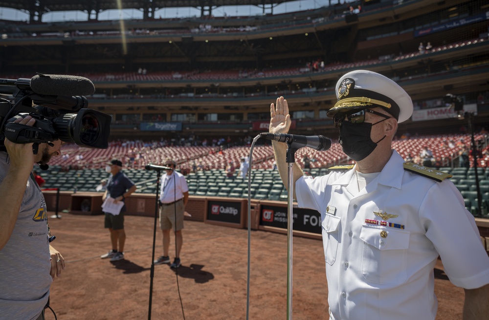 63rd Annual Cardinal Company Enlists into Navy at Busch Stadium