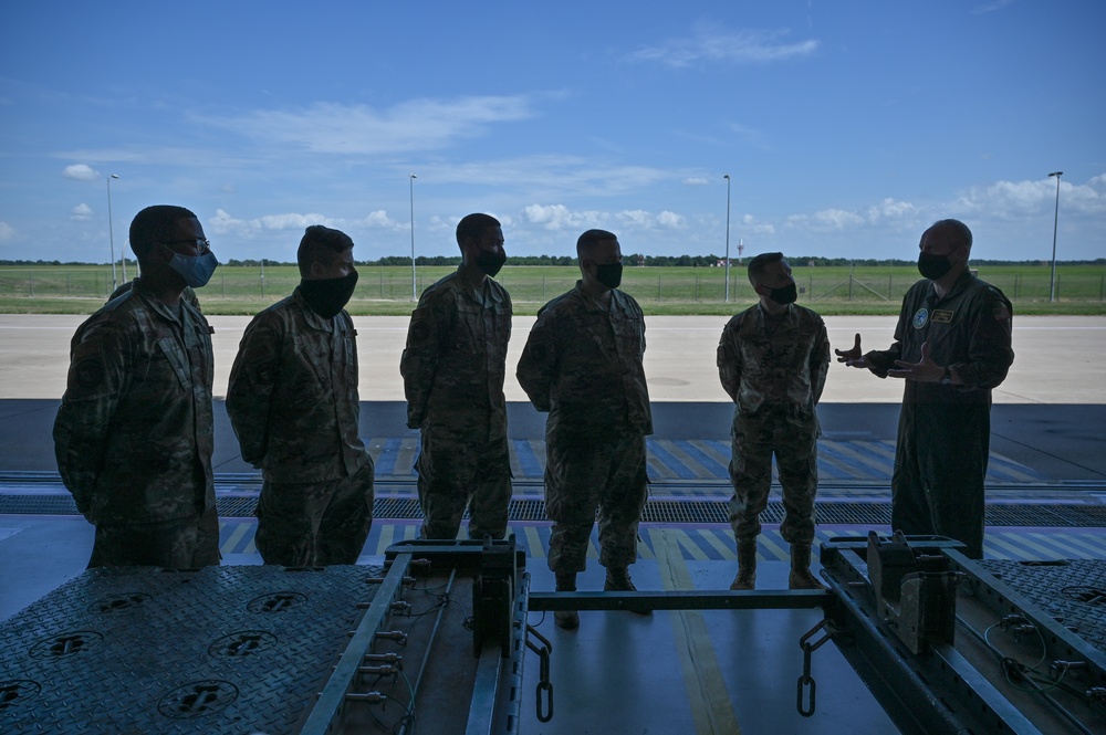 U.S. Strategic Command's Rear Adm. Mark Behning visits Whiteman Air Force Base, tours B-2 Spirit