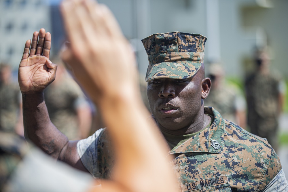 Gunnery Sgt. Hutson Re Enlistment Ceremony