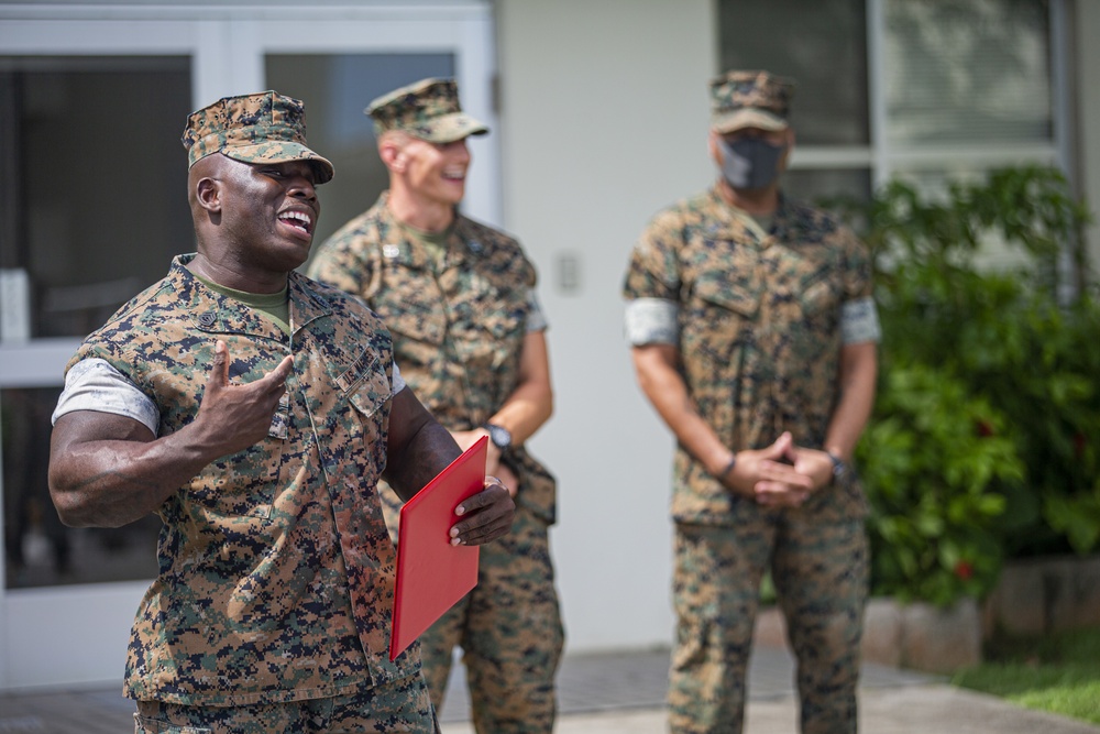 Gunnery Sgt. Hutson Re Enlistment Ceremony