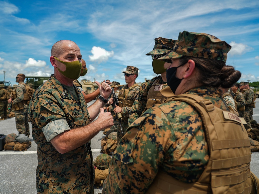 Marines with 3d MLG and 3d Marine Division conduct an Alert Contingency MAGTF drill