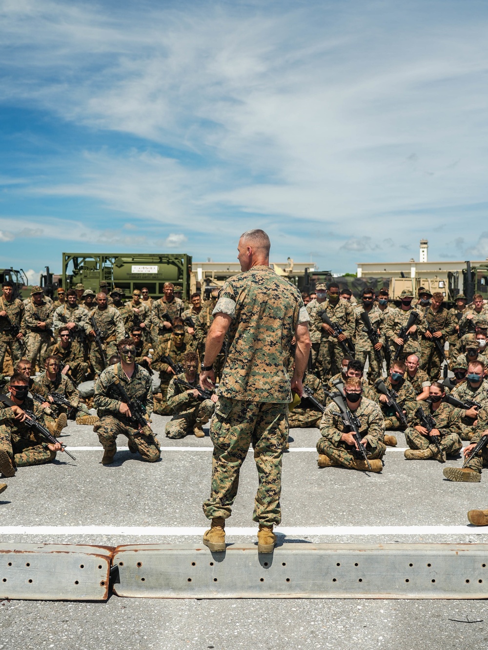 Marines with 3d MLG and 3d Marine Division conduct an Alert Contingency MAGTF drill