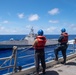 USS America conducts a fueling-at-sea with USS Charleston
