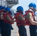 USS America conducts a fueling-at-sea with USS Charleston