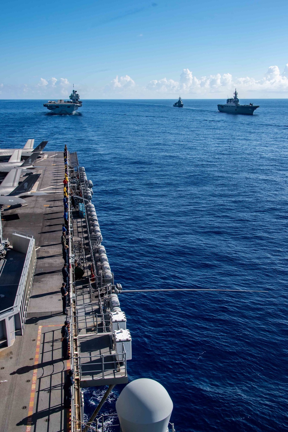 USS America (LHA 6) Participates in Formation Exercise with Partners and Allies