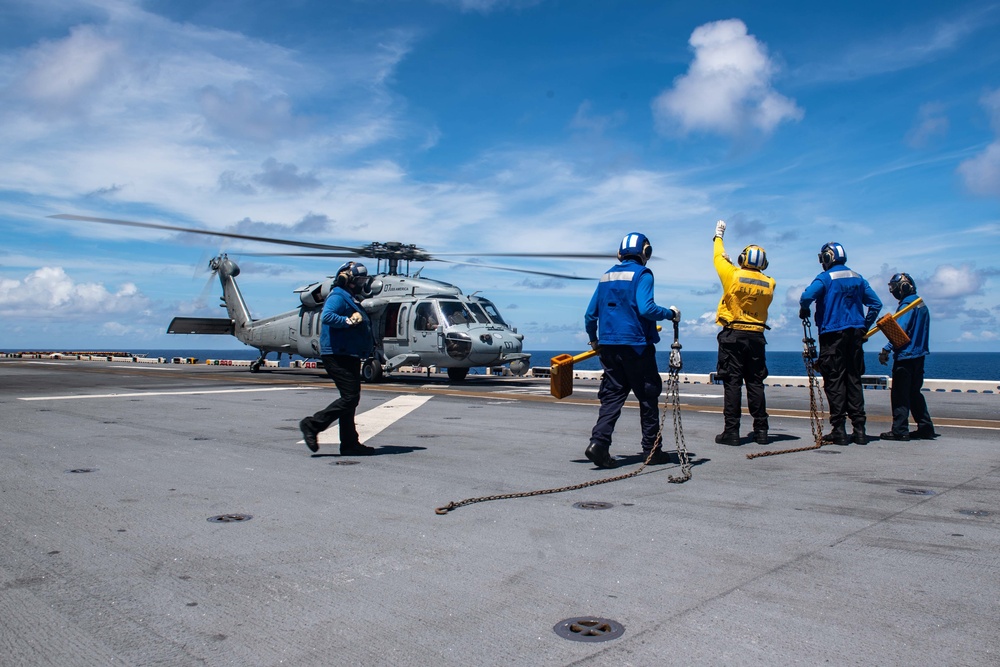 USS America (LHA 6) Conducts Flight Operations