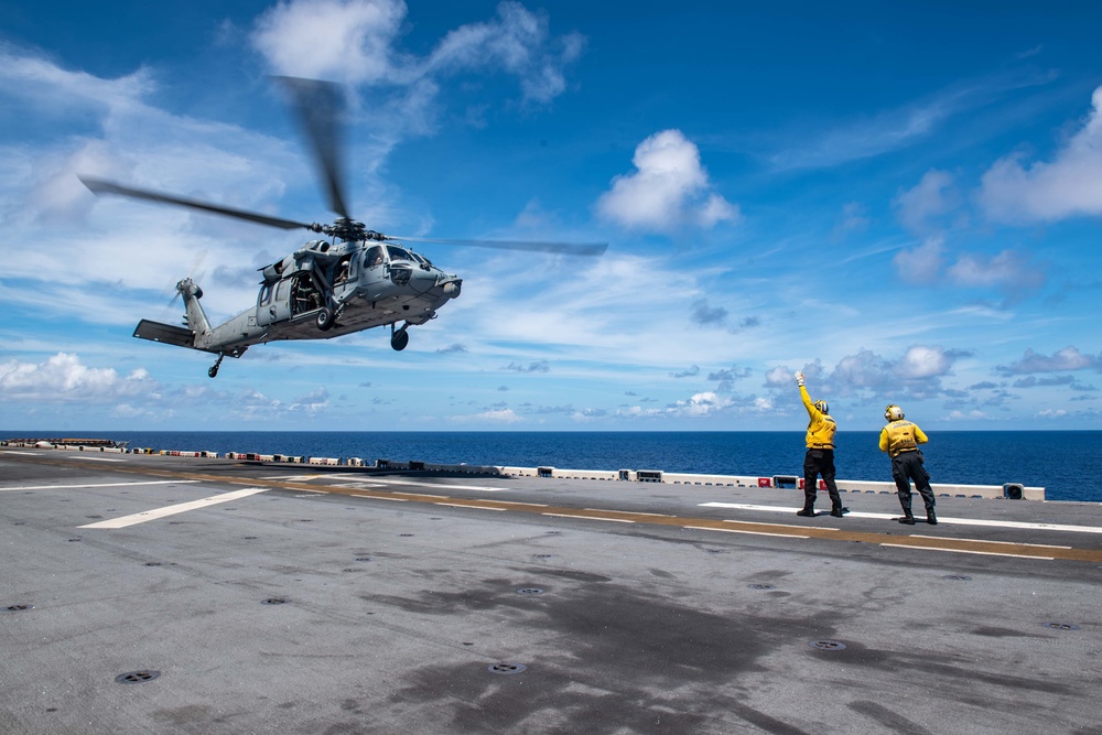 USS America (LHA 6) Conducts Flight Operations