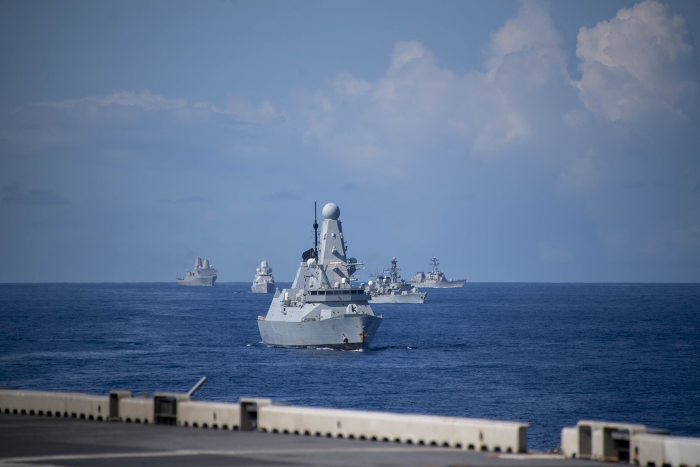 USS America sails alongside partner nations