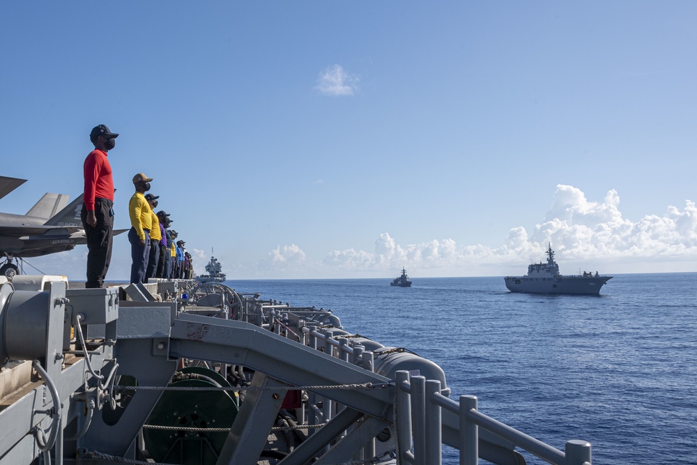 USS America sails alongside partner nations