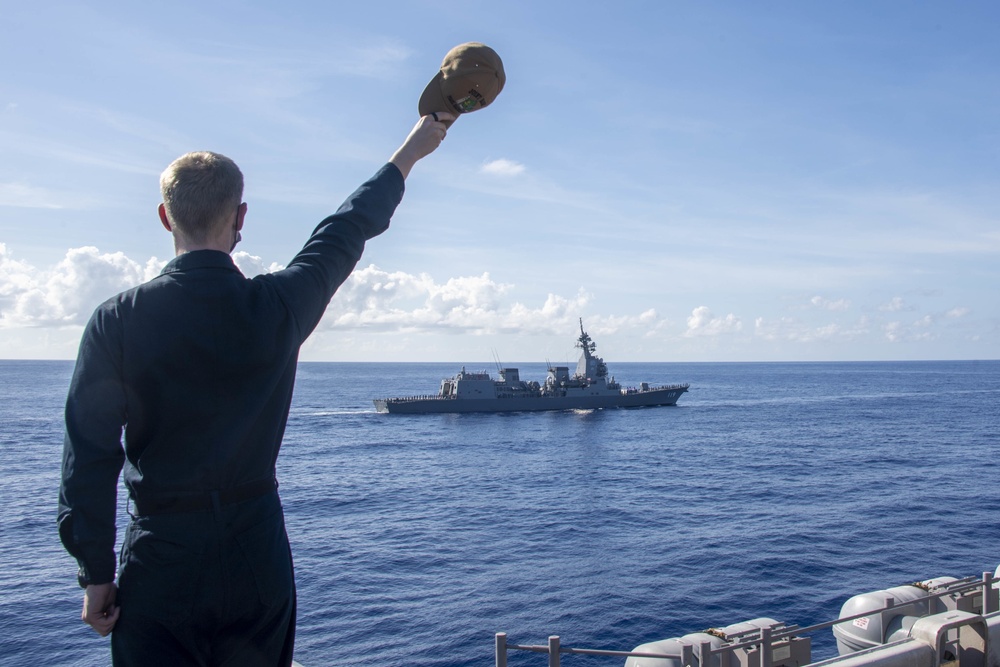 USS America sails alongside partner nations