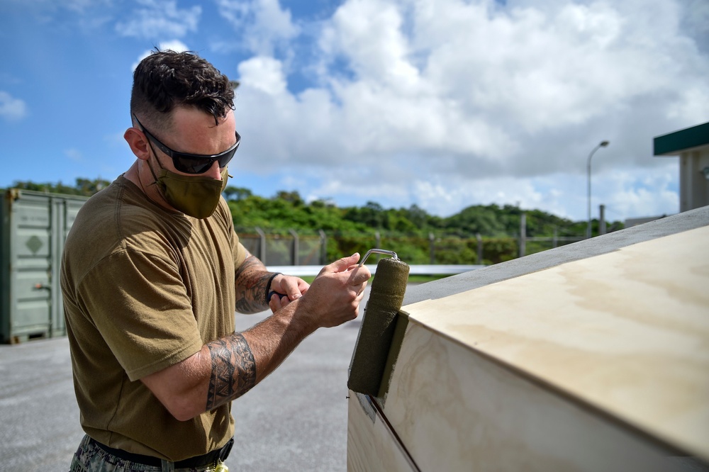 US Navy Seabees assigned to NMCB-5 support Exercise Neptune's Forager